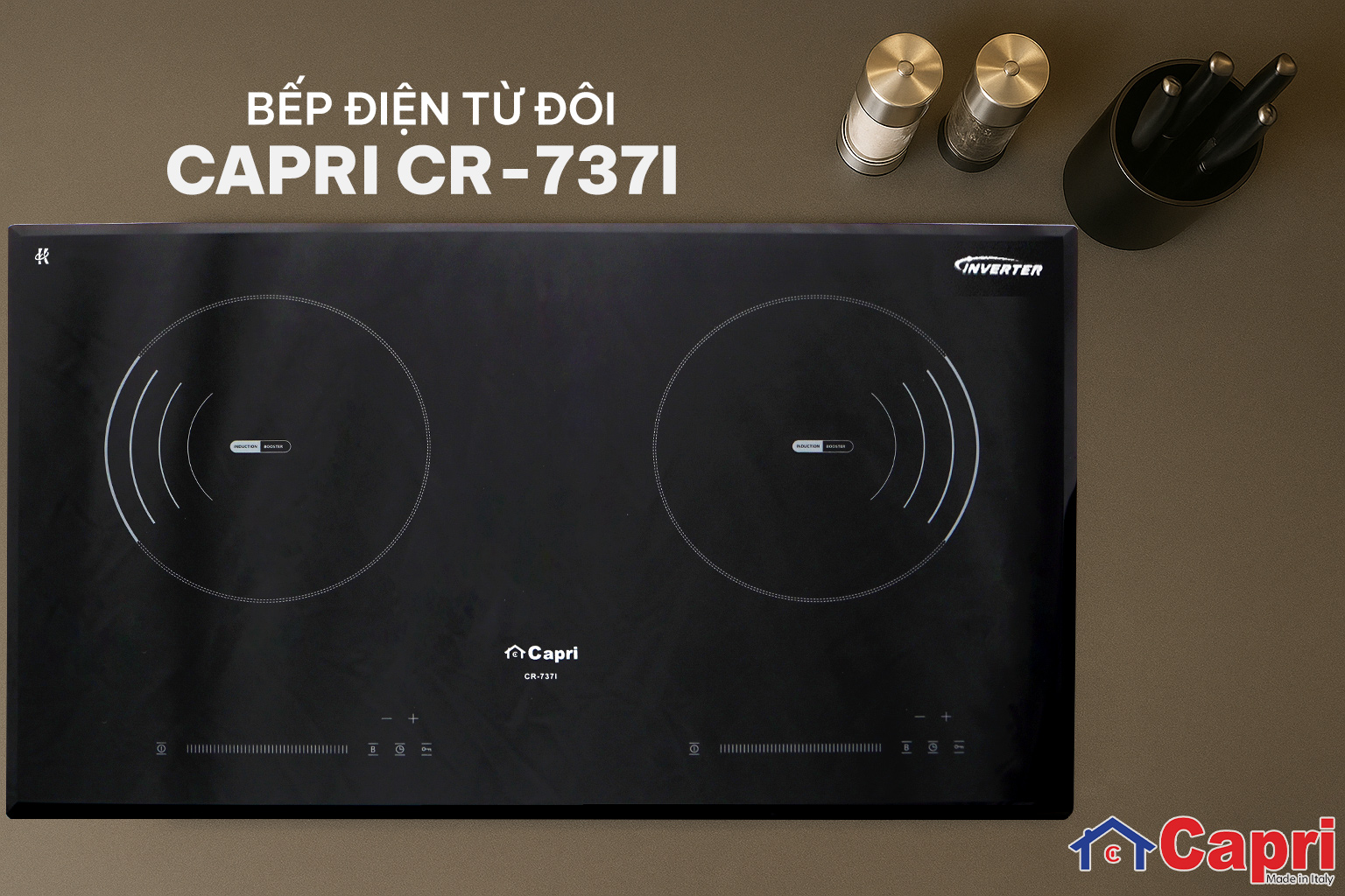 Bếp điện từ đôi Capri CR-737I